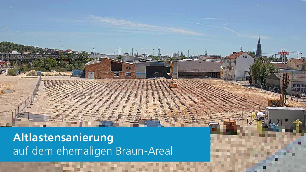 Webcam Status Quo der Baustelle Gewerbegebiet »Nördlich der Blaubeurer Straße«