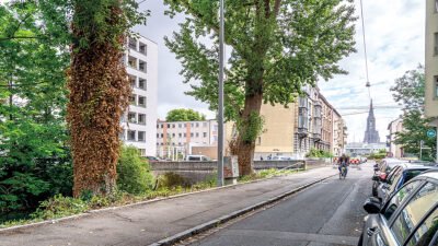 Blick von der Gartenstraße im Dichterviertel auf da Ulmer Münster